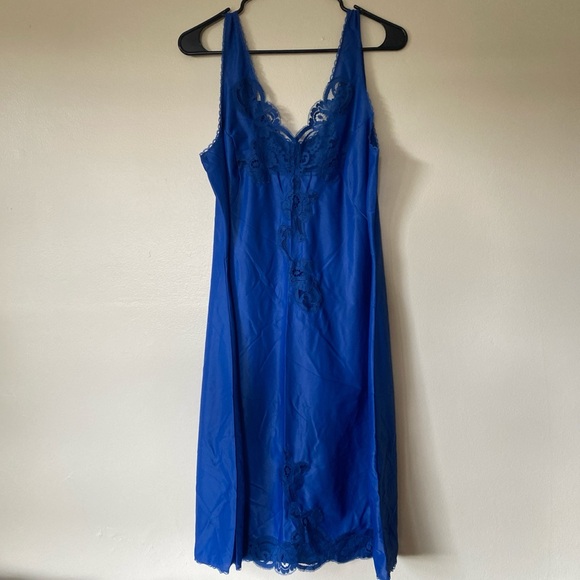 Vintage Blue Slip Dress - Picture 1 of 7